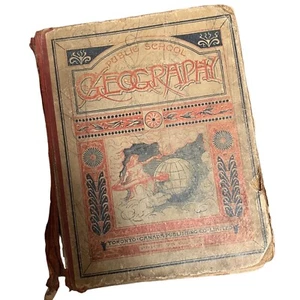 Antique Public School Geography Book 1900 By Canada Publishing Co. Poor Conditio - Picture 1 of 10