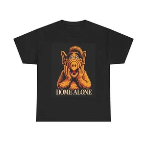 Home Alone Alf Funny Graphic T Shirt Vintage Heavy Cotton Tee - Picture 1 of 5