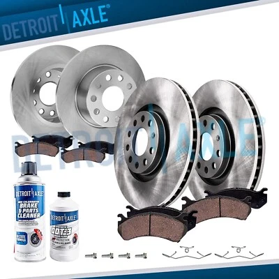 Rotores de freno de disco delanteros traseros pastillas de freno de cerámica para Volkswagen Jetta 2019 2020 Foto 1 de 4