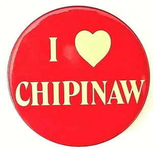 I LOVE CAMP CHIPINAW, Swan Lake, New York 1980's Children's Camp Button - MINT - Picture 1 of 1