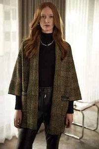 Joseph Ribkoff Brown and Black Check Jacket 223942 Size M RRP £245.00 - Picture 1 of 6