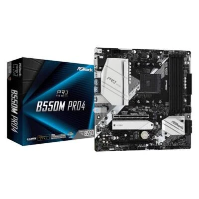 ASROCK B550M PRO4 SCHEDA MADRE FORM ATX CHIPSET AMD B550 SOCKET AM4 - Immagine 1 di 4