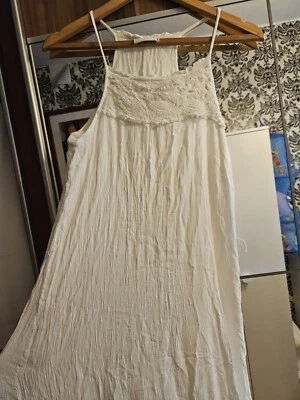 Kaffe Kleid Weiss Lang Gr. 38 - Bild 1 von 4