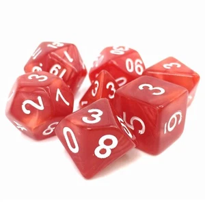 BERSERKER'S RAGE Perla Roja Opaca Dados de Dargon Poliedrino Juego de Dados TMG - Imagen 1 de 3