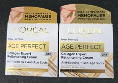 L'OREAL PARIS AGE PERFECT RE-HYDRATING DAY CREAM 50ML X 2. BRAND NEW   - Image 1 of 4