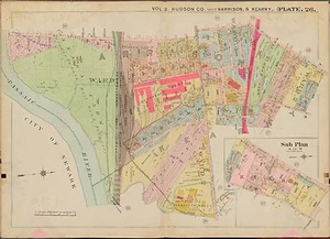 1909 KEARNY, HARRISON, HUDSON COUNTY, NEW JERSEY WEST HUDSON PARK COPY ATLAS MAP - Picture 1 of 3