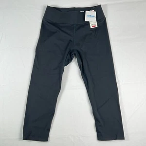 Uniqlo Cropped Leggings Womens Medium 09 Black AIRism Cool Dry Soft - Picture 1 of 6