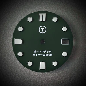 TLDB0131 Army Green BGW9 / Seiko Mod Date Dial NH35 4R35 SKX SRPD 28.5 28.5mm - Picture 1 of 1