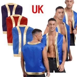 AU Mens Halloween Toad Costume Waistcoat Cartoon Captain Cosplay Sleeveless Vest - Picture 1 of 45