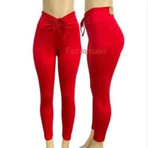 Legging Victorias Secret ROSA Attivo Vita Alta Lunghezza Intera Arrugginiti V Rossi Nuovi - Foto 1 di 2