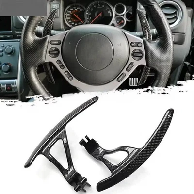 Volante de fibra de carbono câmbio de pá para 09-16 Nissan GT-R GTR R35 Nismo - Imagem 1 de 4