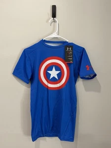 Under Armour Captain America Shield T-shirt blu (1244399-402) uomo taglia media nuova con etichetta - Foto 1 di 4