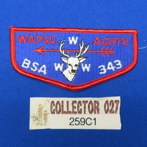 Boy Scout OA Wapsu Achtu Lodge 343 S6 Order Of The Arrow Flap Patch PA 259C1 - Picture 1 of 2