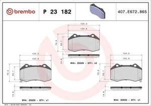 Brake Pad Set, disc brake BREMBO P 23 182 for MAZDA MX-5 IV (ND__) 2 2015- - Picture 1 of 6