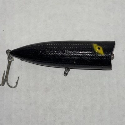 Señuelo vintage de algodón Cordell CHOP STICK negro 3" Knocker Topwater/Surface Fishin Foto 1 de 4
