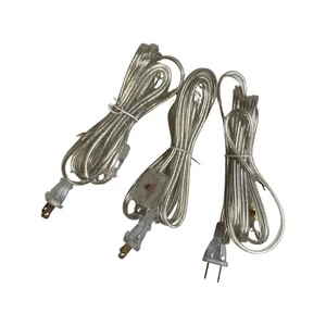 Cable de lámpara de repuesto transparente con interruptor de apagado 3 piezas - 7 pies - Imagen 1 de 2