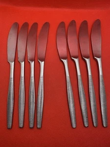Vintage Four (4) DANSK Variation VI 8 5/8” Dinner Knives Stainless Thicker Base - Picture 1 of 7