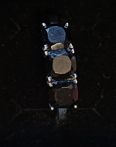 Herren Silber Ring 925 mit schwarzem Spinell / Gr. ca.21 - Bild 1 von 3