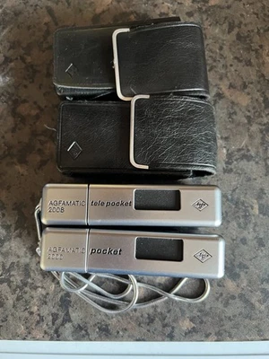 Vintage Agfa AGFAMATIC 2008 & 2000 Tele Pocket 110 Film Camera - Image 1 of 4