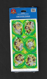 1997 Hallmark PARTY EXPRESS Looney Tunes WB Aufkleber 4 Bogen Tasmanian Devil Taz - Bild 1 von 2