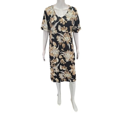 Vestido Isaac Mizrahi Live Bridgehampton Moda Estampado Floral Alto Talla Grande Foto 1 de 4