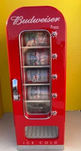 EXTREMLY RARE BUDWEISER UPRIGHT RED DISPENSING COOLER MACHINE - Picture 1 of 13