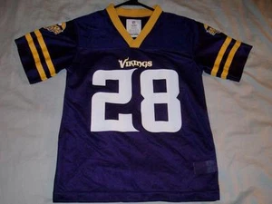 Adrian Peterson 28 Minnesota Vikings NFL Purple Football Jersey Boys Medium 8-10 - Picture 1 of 2