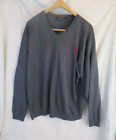Vesi Sportswear Mens V-Neck Sweater Gray Red  Ohio State  Embroidery Size L