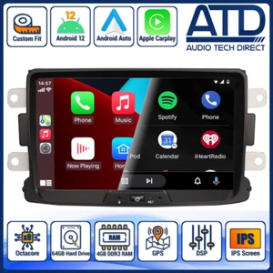 Android Radio Für Dacia Duster Logan Sandero Auto Carplay GPS DAB Navi Kopf - Bild 1 von 12