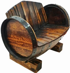 Sessel aus Eichenfaß Weinfaß Holzfaß Eiche Whiskyfaß Weinfass Fass Holzfass - Bild 1 von 8
