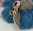 Genuine Pandora Rose Gold Love and Guidance Angel Wing Dangle Charm 💕 ALE R