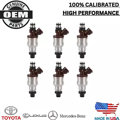 Inyector de combustible x6 nuevo OEM DENSO para camioneta Toyota 1989-1995 3,0 L V6 #23250-65020 Foto 1 de 4