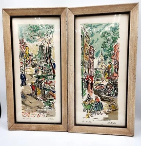 2 Vintage Framed B.Dyer Signed Watercolor Painting - Picture 1 of 6