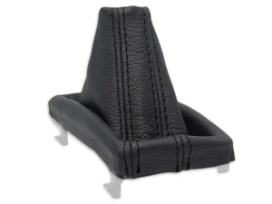 FOR AUDI Q7 4L 05-15 DSG automat GEAR SHIFT BOOT GAITER LEATHER STITCH BLACK - Picture 1 of 5