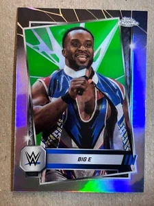 2025 Topps Chrome WWE - Big E - Neon Green & Black Refractor - #172 - Picture 1 of 2