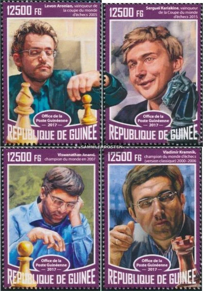 Guinea 12476-12479 nuevo con goma original 2017 ajedrez - Imagen 1 de 1
