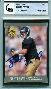1991 Ultra Brett Favre Autograph Rookie GAI Certified Packers HOF 💎 💎