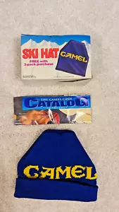 Camel Cigarettes Promo Beanie Ski Hat Cap Tobacco New in Box Vintage Blue NOS - Picture 1 of 6