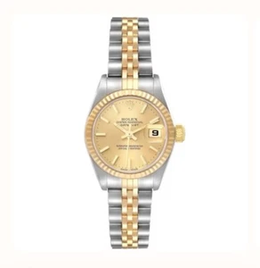 Rolex Lady-Datejust Gold and Silver Oyster with Champagne Bezel - Picture 1 of 5