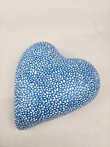 Spotted Heart Wall Décor Mexican Pottery Hand-Painted - Picture 1 of 5