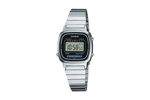 Casio LA670WA-1 25 mm Cassa Grigia in Acciaio, Cinturino Grigio in Accaio, Orologio da Donna