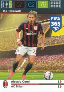 114 ALESSIO CERCI # TEAM MATE AC MILAN CARD ADRENALYN FIFA 365 2016 PANINI ~ - Picture 1 of 2
