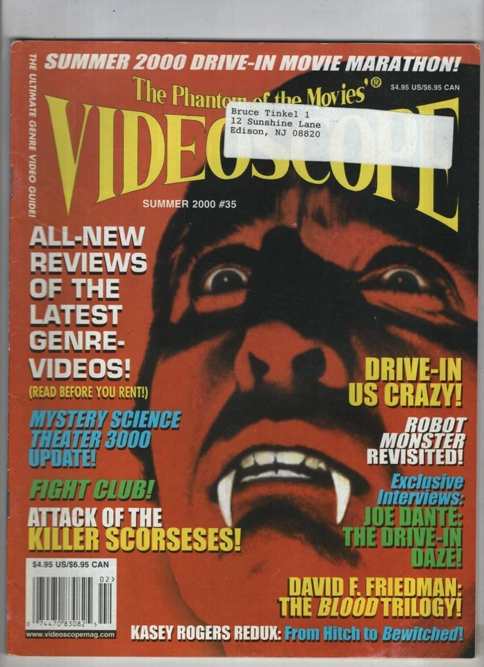 Videoscope Magazine Kasey Rogers Joe Dante Interview Summer 2000 #35 022322NONR - Image 1 of 1