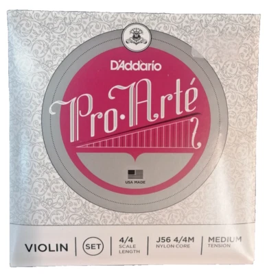 D'Addario Pro-Arte J56 4/4M Set 4 Corde Violino Nylon Tensione Media Violin - Immagine 1 di 4