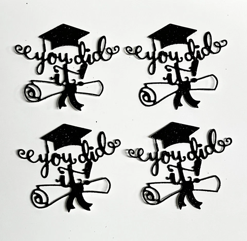 Punchies con forma troquelada Graduation You did it - negros, álbumes de recortes para hacer tarjetas Foto 1 de 1