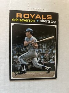 1971 Rich Severson Kansas City Royals Topps Baseball Card #103