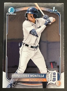 Tarjeta de novato Bowman Chrome 1st Franyerber Montilla 2025 #BCP5 Tigers - Imagen 1 de 2