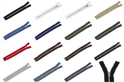 10 x Hosen-Reißverschluss M Metall Silber nicht-teilbar 3mm Hosenreissverschluss - Bild 1 von 2