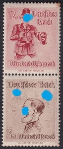 II. WK Propagandafälschung Mi.Nr. 30-31 Zd. postfrisch Attest Brunel (B41) - Bild 1 von 3