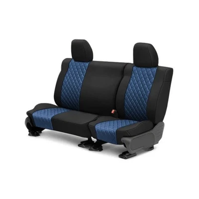 For Saturn LW2 00 Seat Cover Cordura Diamond Quilted 2nd Row Blue & Black Custom Foto 1 de 2